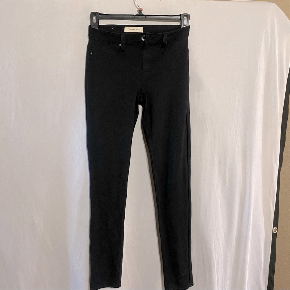 Calvin Klein-Womens Size 4 Black Stretch Skinny Pants